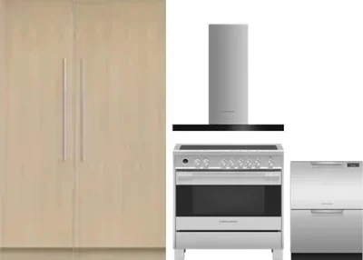5 Piece Package Includes Refrigerator, Freezer, Range, Hood And Dishwasher
